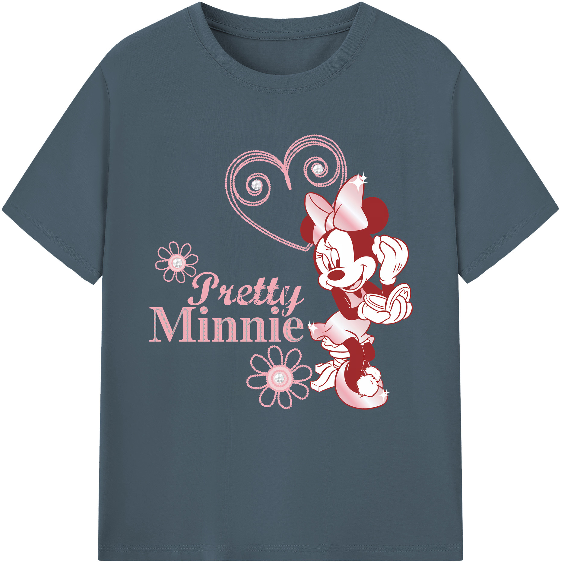 （画像用） ミッキーマウス Mickey Mouse 綿100％半袖Tシャツ（フロントプリント）